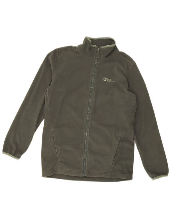 Jack Wolfskin Fleecejacke für Mädchen, 13–14 Jahre, groß, Khaki, Polyester