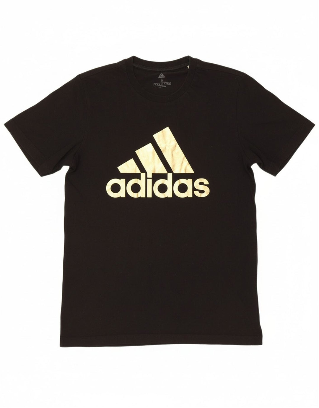 ADIDAS Mens Graphic T-Shirt Top Small Black Cotton
