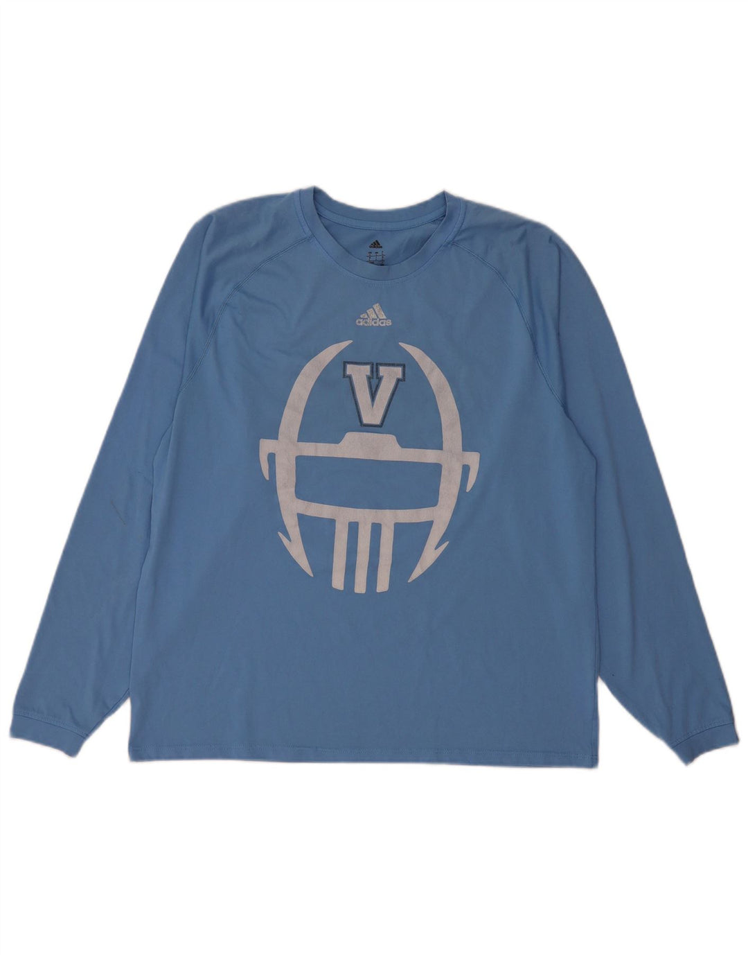 Adidas Herren Villanova Graphic Top Langarm Großes Blaues Polyester
