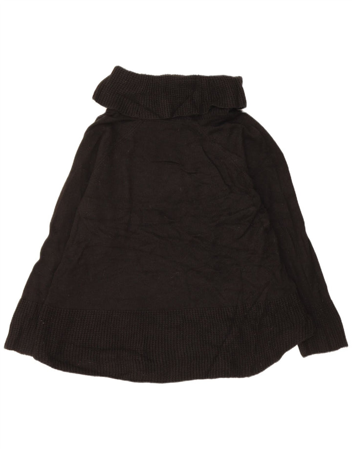 CALVIN KLEIN Damen Rollkragenpullover UK 18 XL Schwarz Acryl