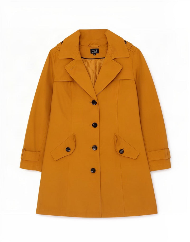 Marks & Spencer Damen Trenchcoat UK 12 Medium Beige Polyester