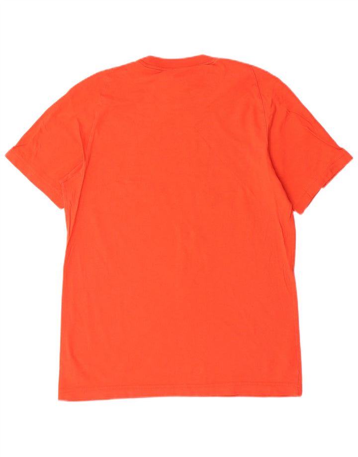 ADIDAS Mens Graphic T-Shirt Top Small Orange Cotton