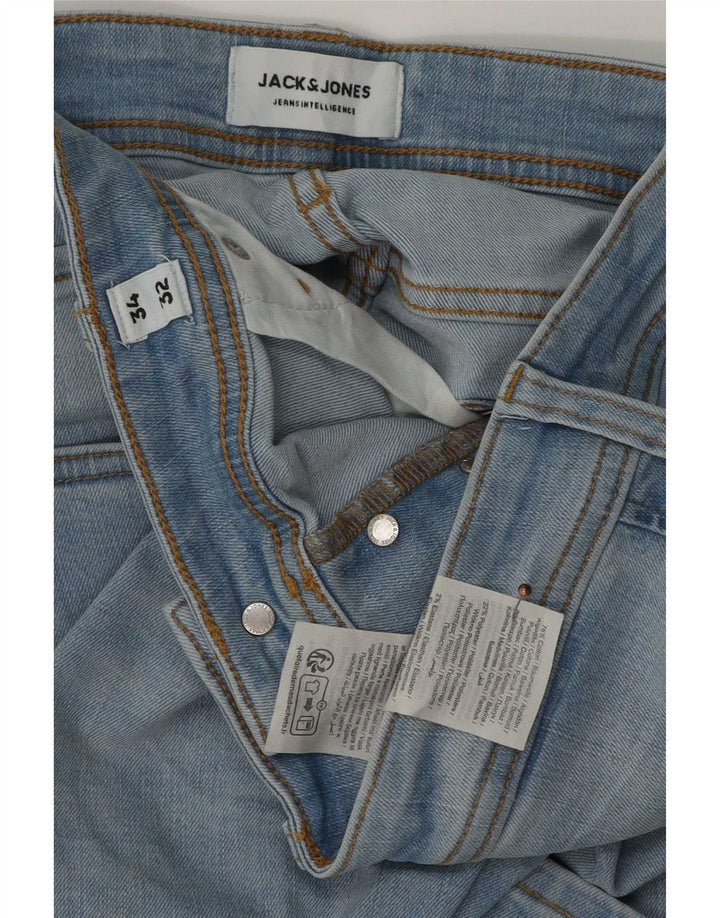 Jack & Jones Herren Slim Jeans W34 L32 Blaue Baumwolle