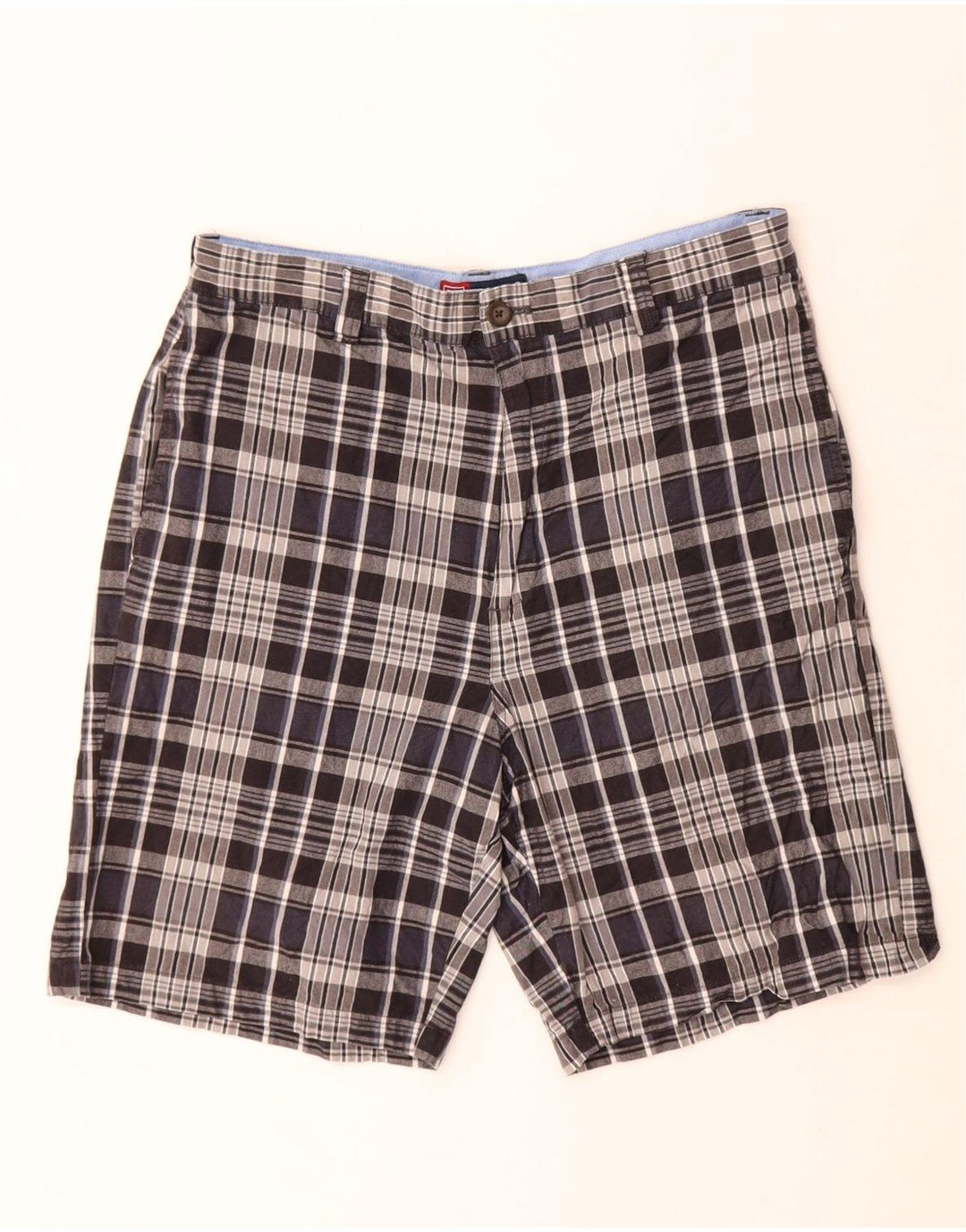 Chaps Herren-Chinoshorts W30 Medium Navy Blue Check