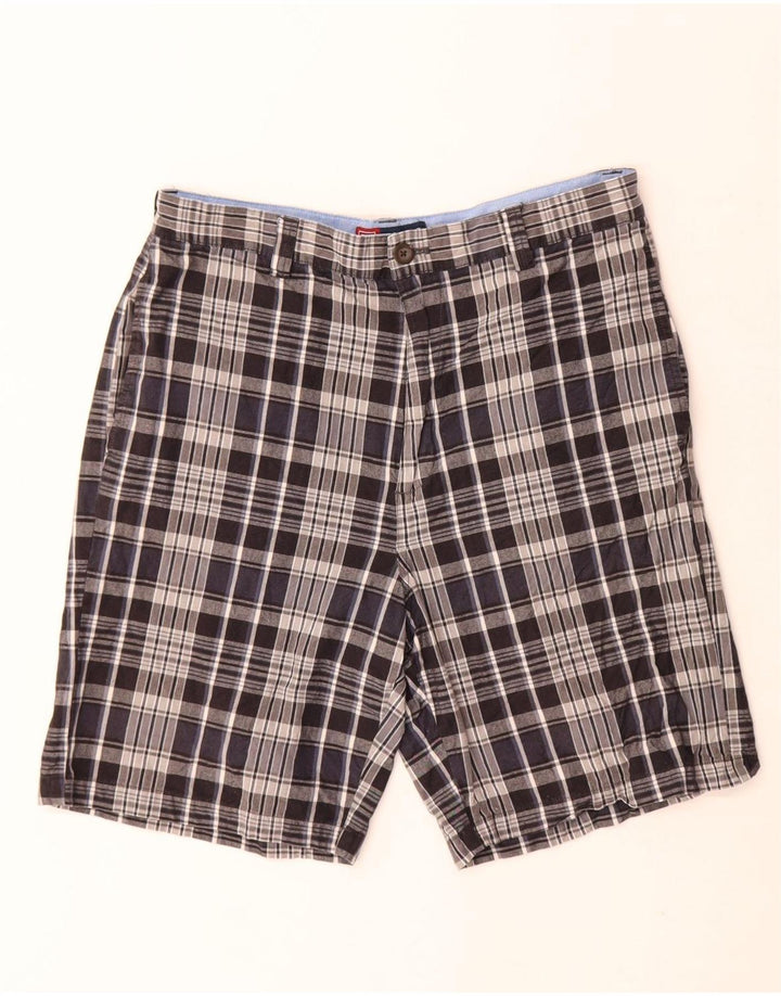 Chaps Herren-Chinoshorts W30 Medium Navy Blue Check