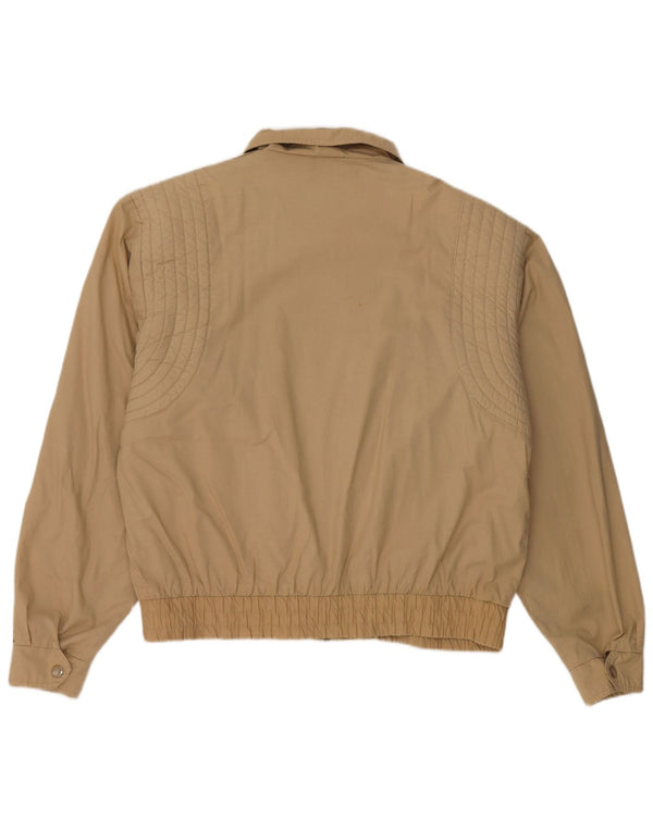 MONTANA Damen Militär-Bomberjacke UK 40 Large Beige Baumwolle