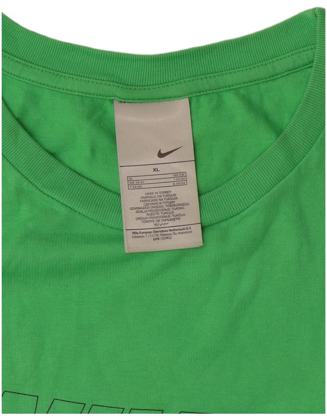 Nike Herren Grafik T-Shirt Top UK 45/47 Große grüne Baumwolle
