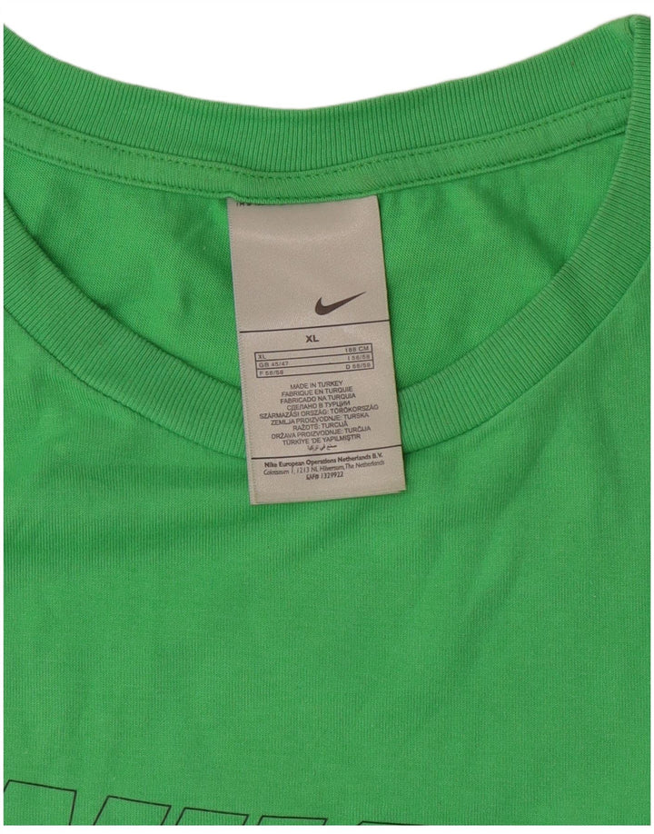 Nike Herren Grafik T-Shirt Top UK 45/47 Große grüne Baumwolle
