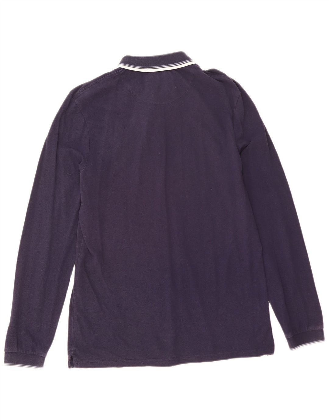Lyle & Scott Herren-Langarm-Poloshirt, mittelmarineblaue Baumwolle