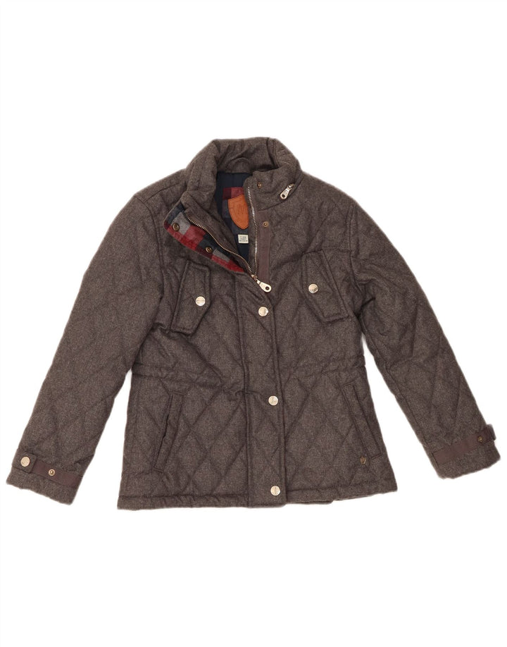 Massimo Dutti Steppjacke für Mädchen, 7–8 Jahre, graues Polyester
