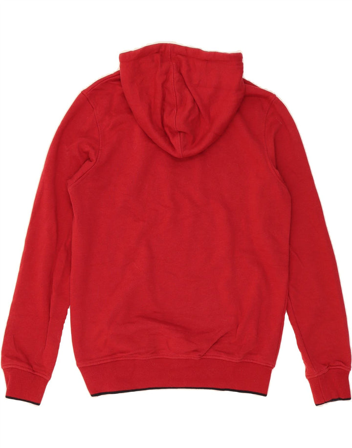 JACK & JONES Mens Graphic Hoodie Jumper Medium Red Polyester Vintage Jack & Jones and Second-Hand Jack & Jones from Messina Hembry 