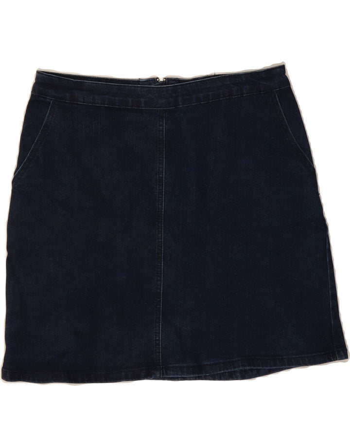OASIS Womens Denim Skirt UK 12 Medium W32  Navy Blue Cotton Vintage Oasis and Second-Hand Oasis from Messina Hembry 