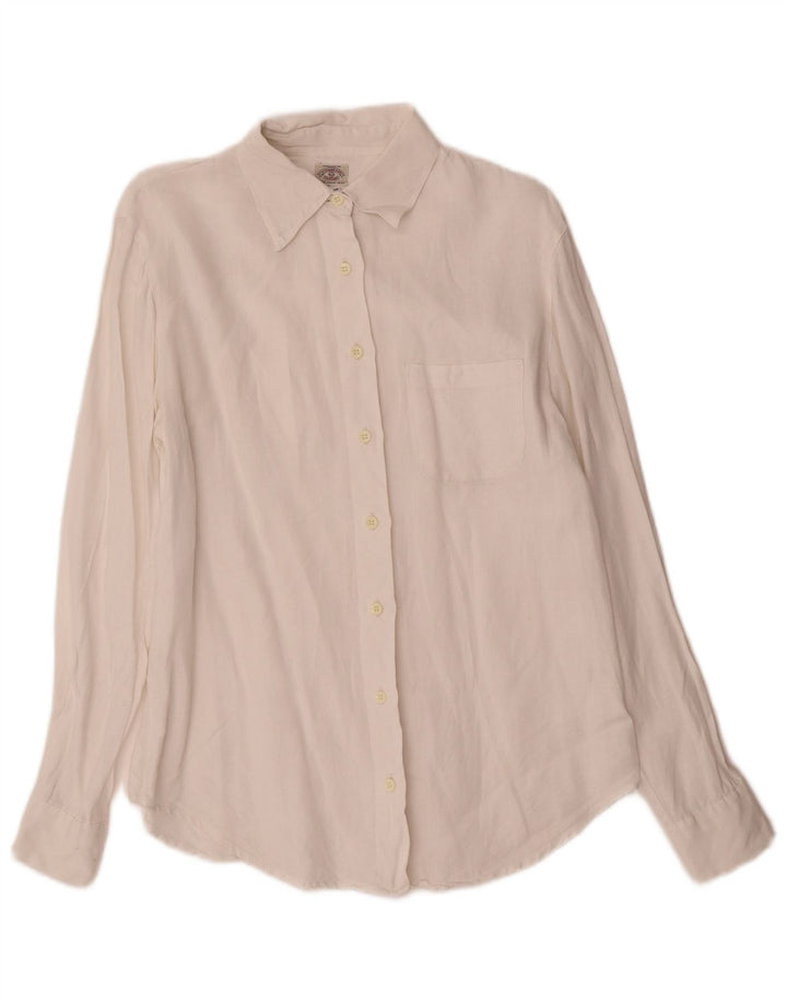 Armani Jeans Damen Übergroßes Hemd UK 10 Small Weiß