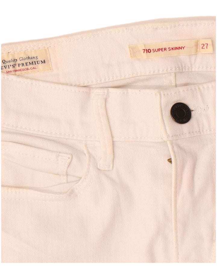 Levi's Damen 710 Super Skinny Jeans W27 L29 Weiß