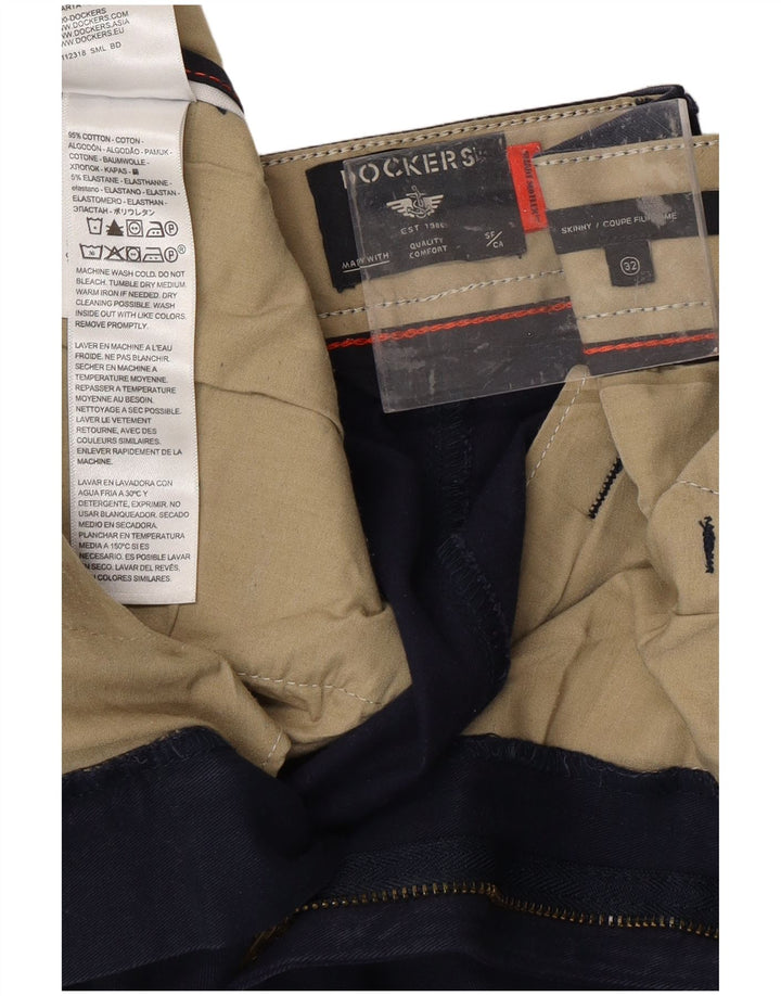 DOCKERS Skinny-Kurzhose für Herren, W32, L25, Marineblau, Baumwolle
