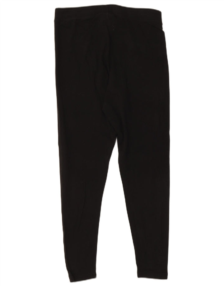 ADIDAS Damen Graphic Leggings UK 18 XL Schwarz Baumwolle