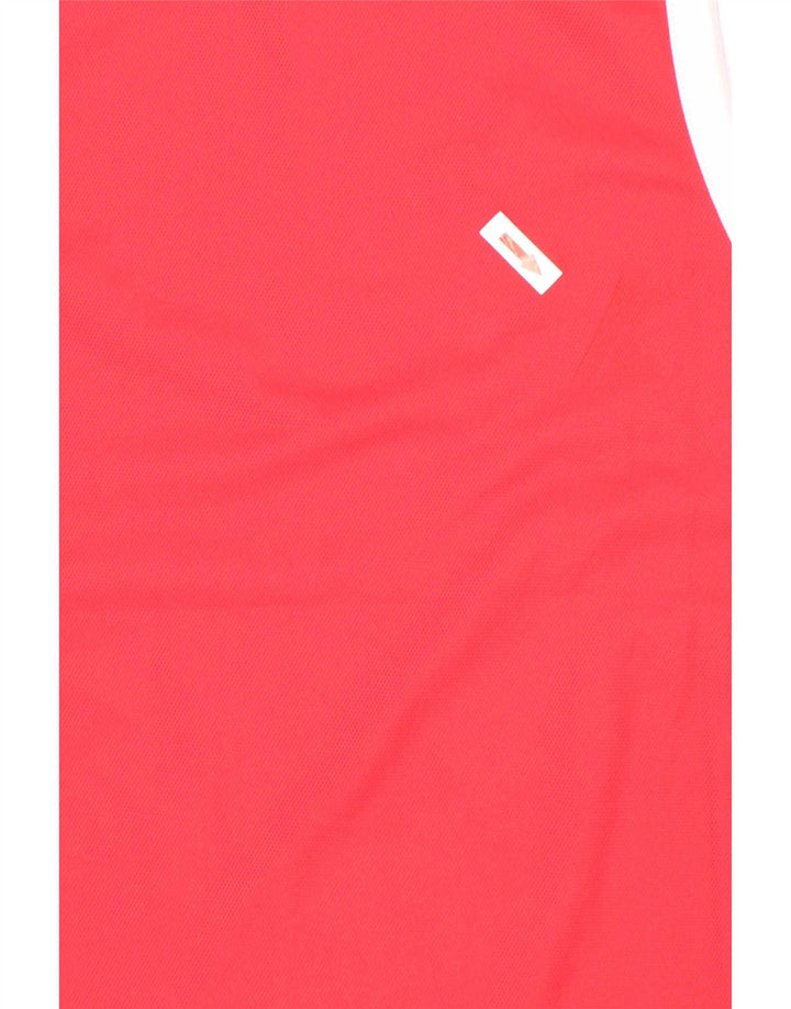 Adidas Jungen-Trägershirt, 13–14 Jahre, rotes Farbblock-Polyester