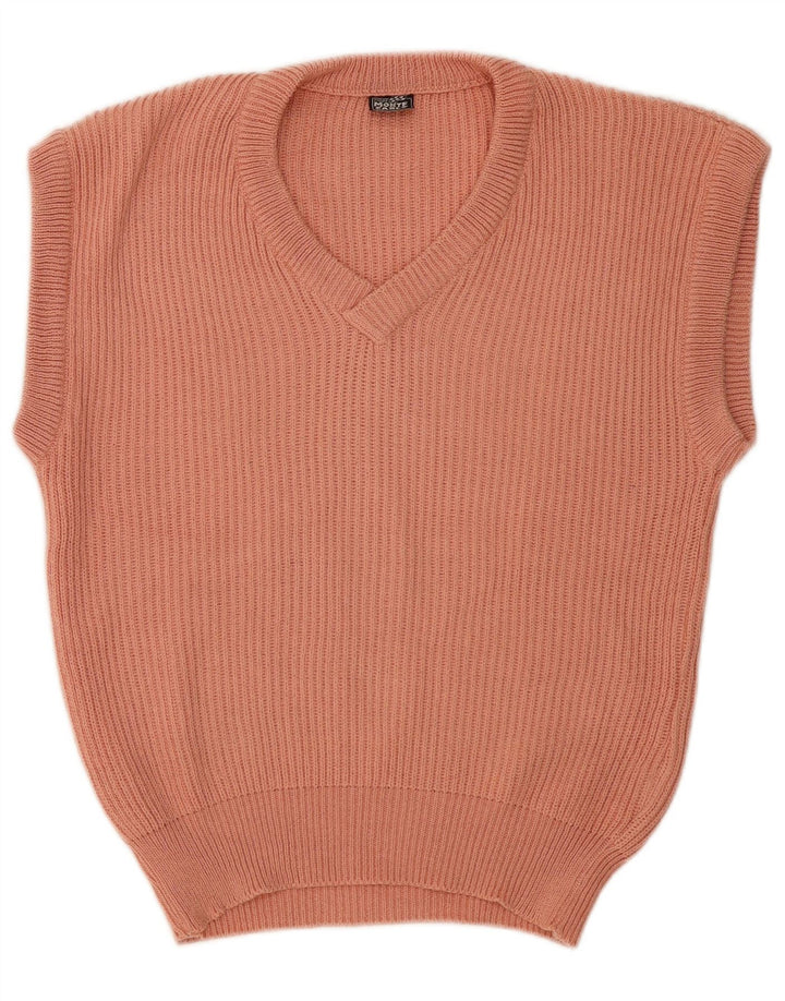 Monte Carlo Herren Weste Tank Top IT 46 Small Rosa Baumwolle