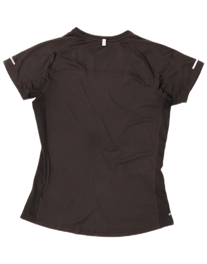 Nike Damen Dri Fit T-Shirt Top UK 12 Medium Schwarz Polyester
