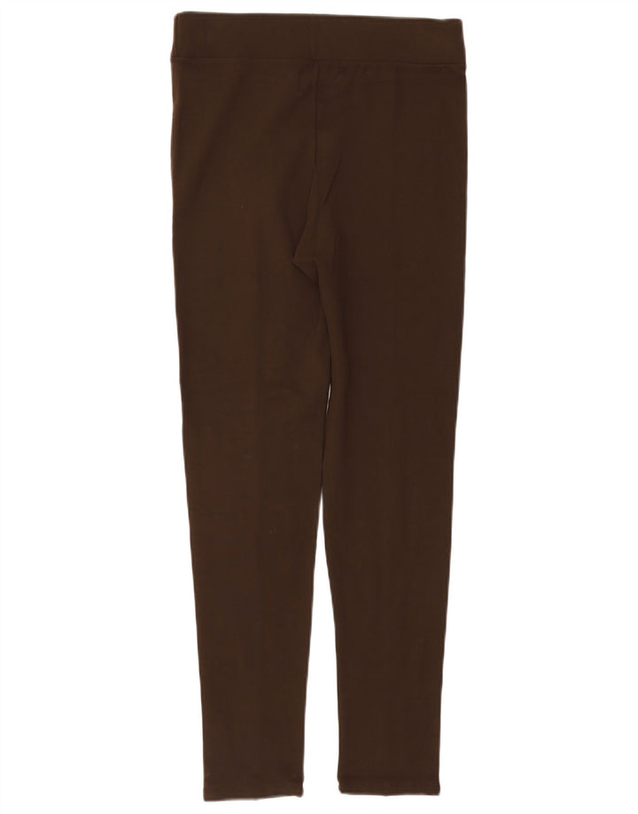 Zara Damen Leggings UK 14 Large Braune Viskose