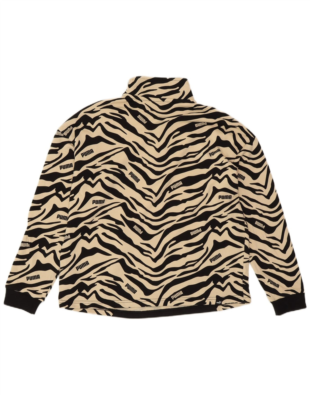 PUMA Damen Übergroßer Sweatshirt-Pullover UK 14 Medium Off White