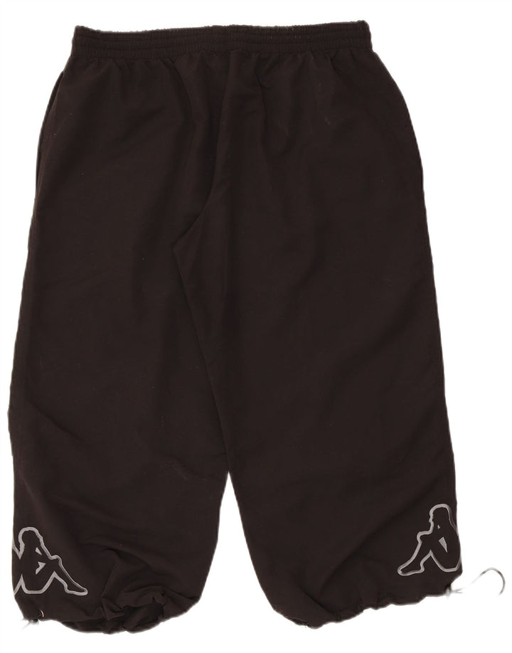 KAPPA Herren Capri-Trainingshose mit Grafik, mittelschwarz, Polyester