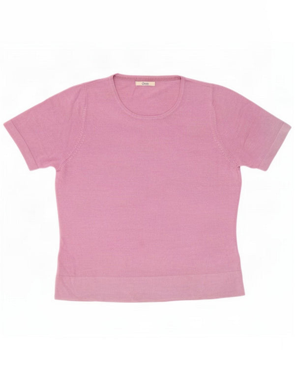 Marks & Spencer Damen Kurzarm-Blusenoberteil UK 16 Large Pink Acrylic