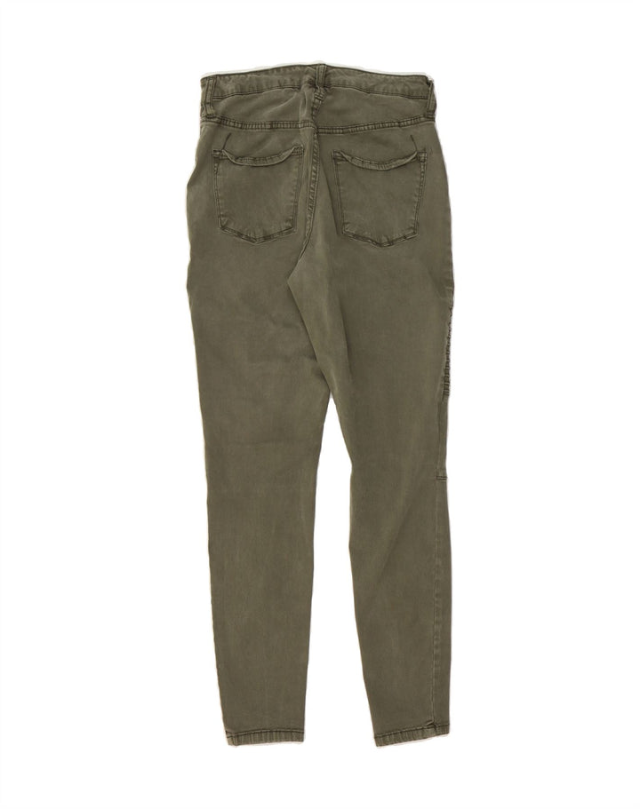 MOSSIMO Womens High Rise Cropped Jeans US 4 Small W27 L27 Khaki Vintage Mossimo and Second-Hand Mossimo from Messina Hembry 