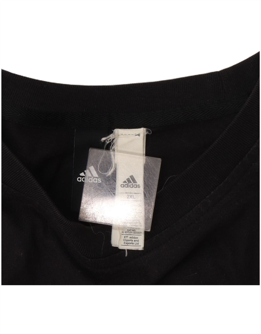 Adidas Herren T-Shirt Top 2XL Schwarz Baumwolle