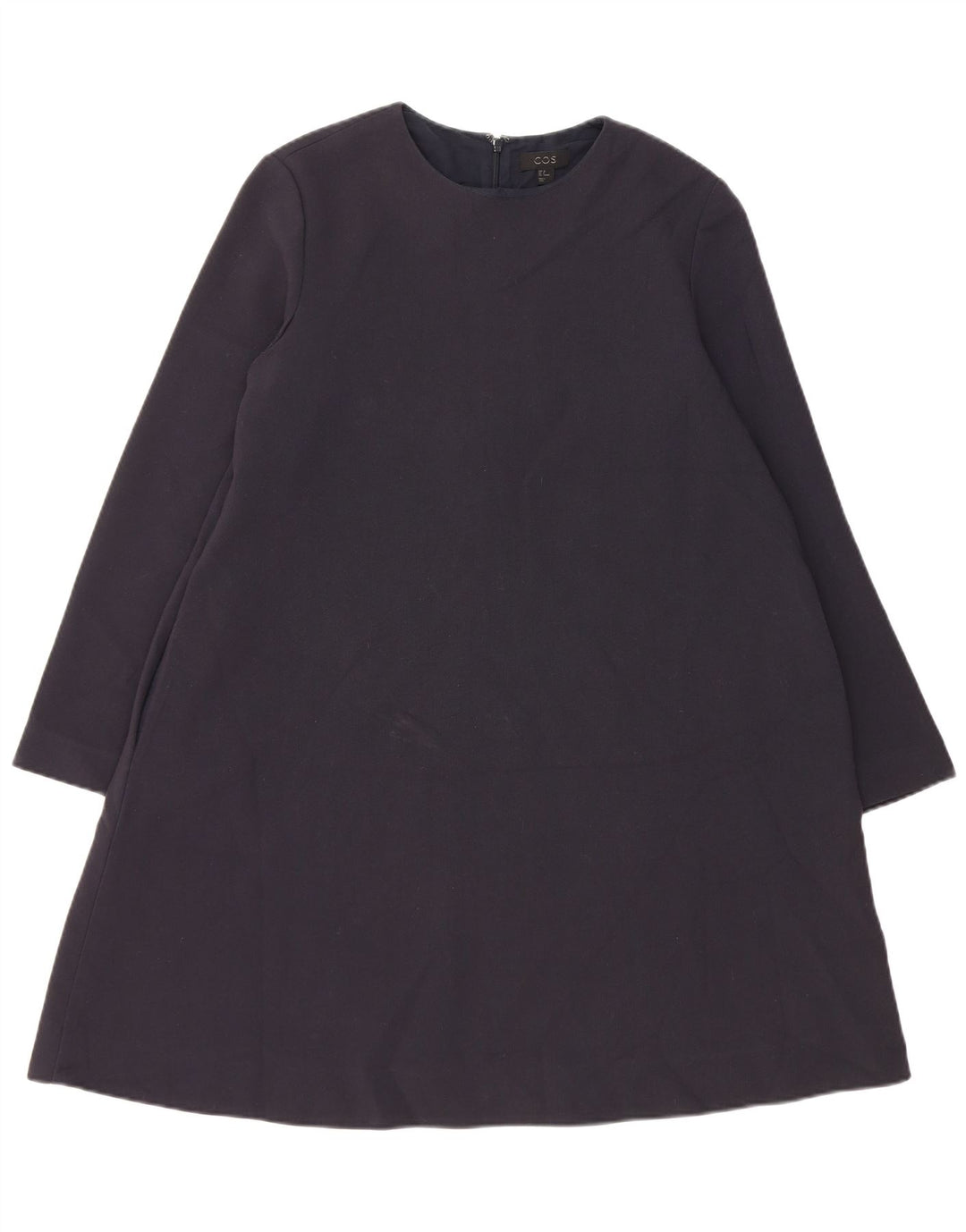 Cos Damen-Langarmkleid in A-Linie, EU 38, mittelmarineblau, Polyester