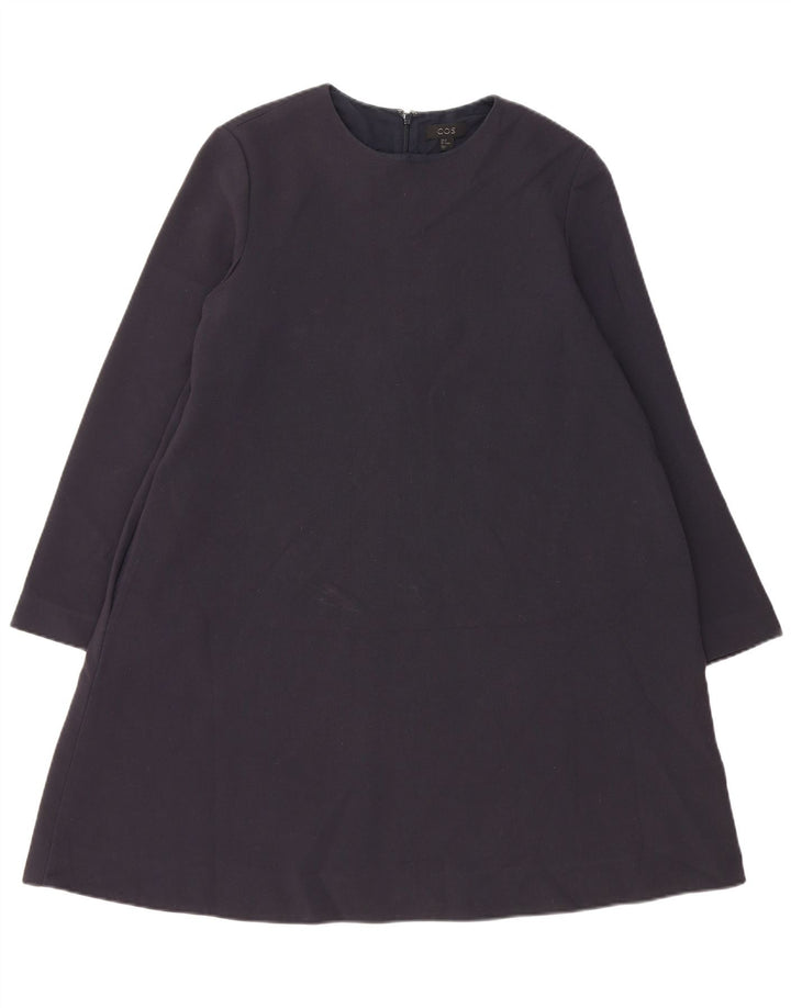 Cos Damen-Langarmkleid in A-Linie, EU 38, mittelmarineblau, Polyester