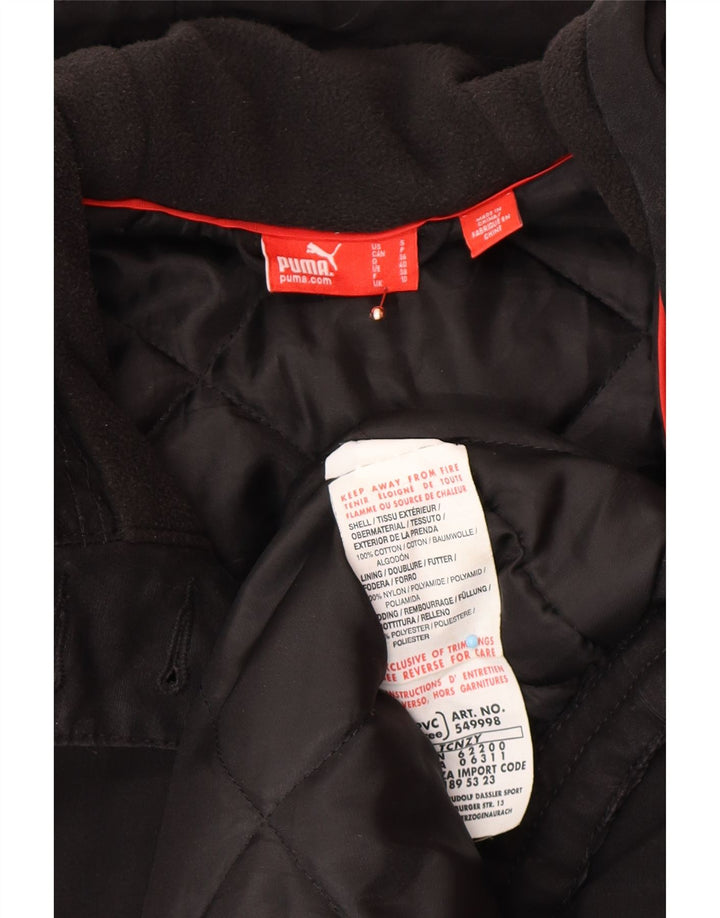 PUMA Damen-Parka mit Kapuze, übergroß, Gr. 10, Größe S, Schwarz, Baumwolle
