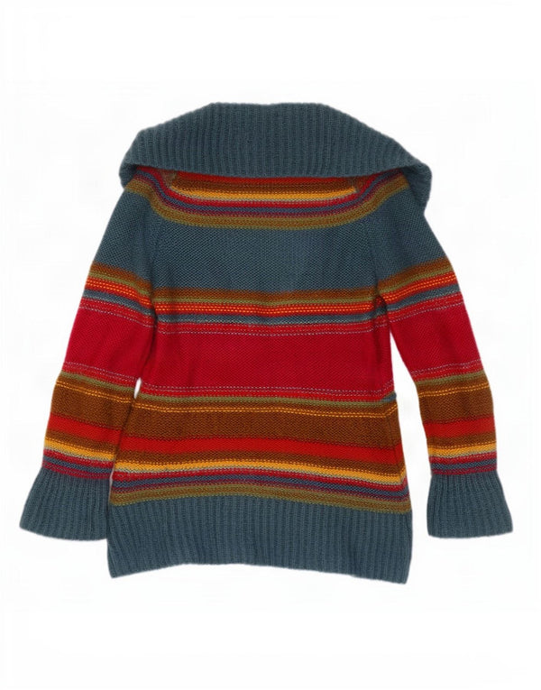 Monsoon Damen-Cardigan-Pullover UK 12 Medium Mehrfarbig gestreift aus Acryl