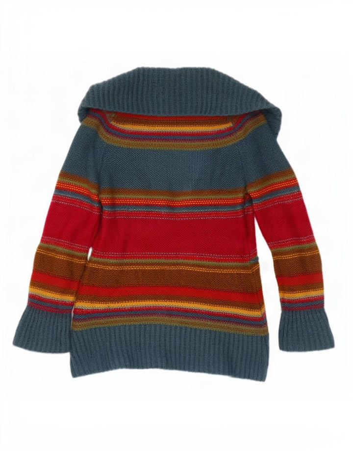 Monsoon Damen-Cardigan-Pullover UK 12 Medium Mehrfarbig gestreift aus Acryl