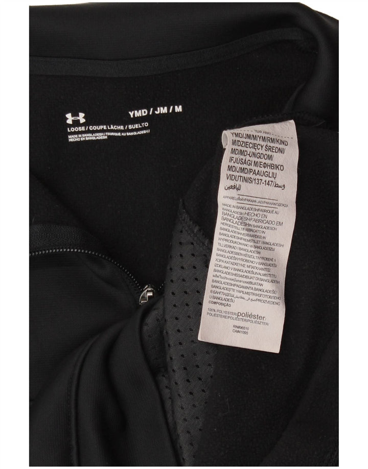 Under Armour Jungen-Sweatshirt mit Reißverschluss am Hals, 9–10 Jahre, mittelschwarz