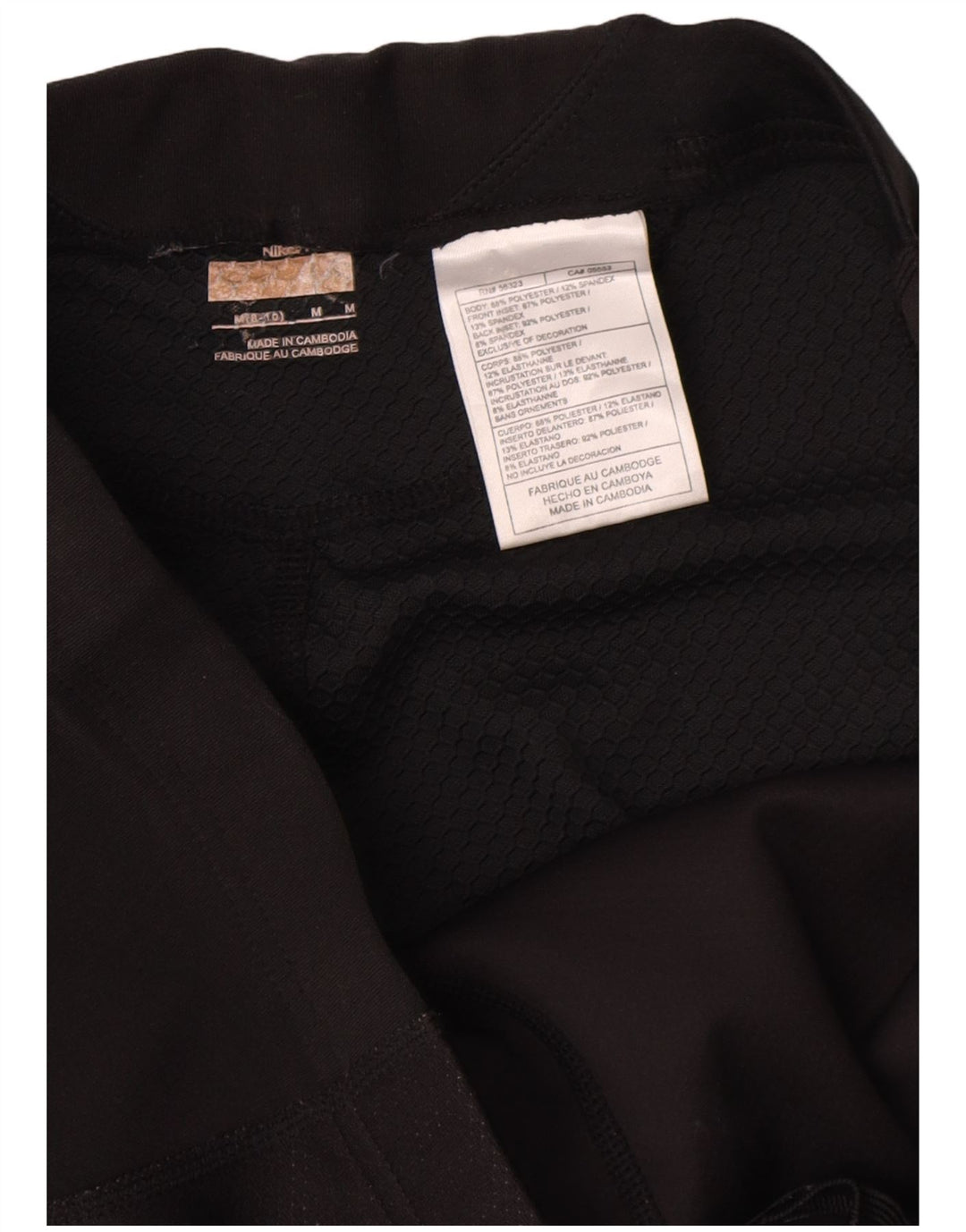 Nike Damen Leggings US 8/10 Mittelschwarzes Polyester