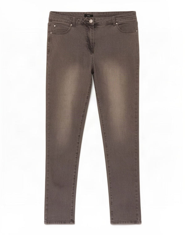 M&Co Damen Skinny Jeans UK 14 Large W30 L29 Graue Baumwolle
