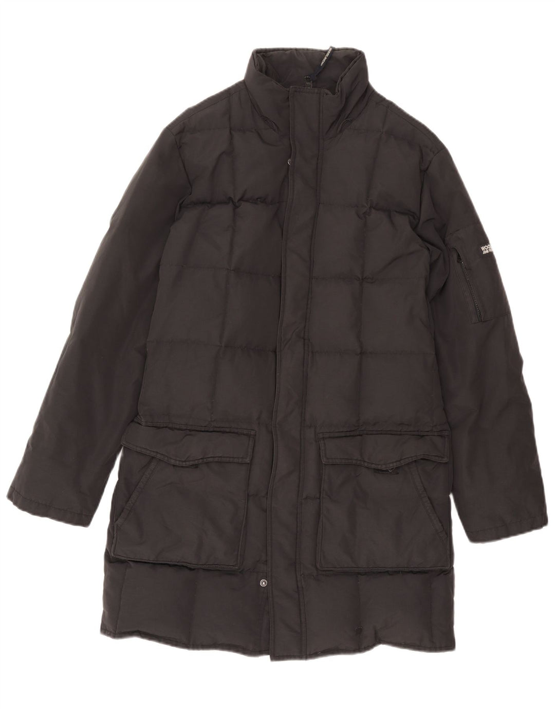 Woolrich Herren gepolsterter Mantel UK 38 Mittelschwarzes Nylon