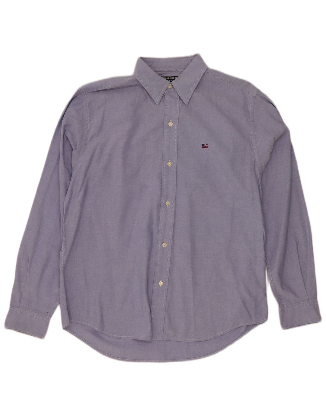 Ralph Lauren Herren-Hemd, mittelblau, Baumwolle, klassisch