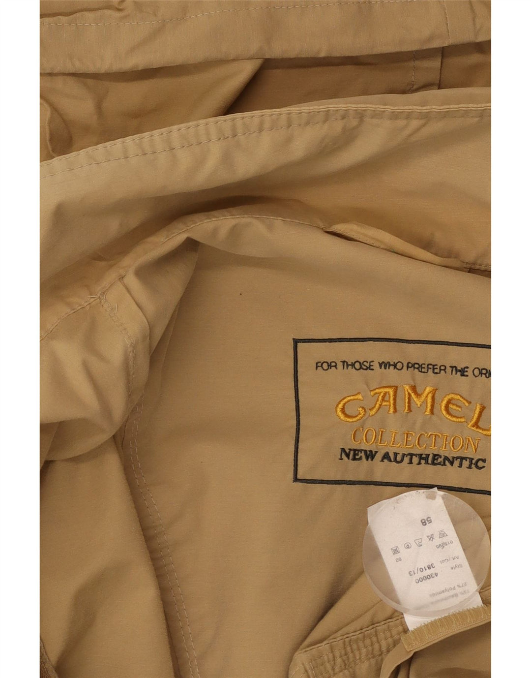 Camel Herren-Utility-Jacke mit Kapuze, EU 58, 2XL, beige Baumwolle