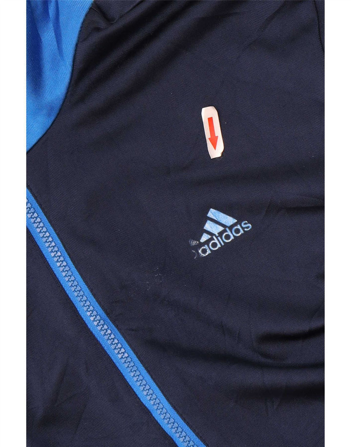 Adidas Herren Trainingsanzug Top Jacke UK 38/40 Medium Marineblau Polyester