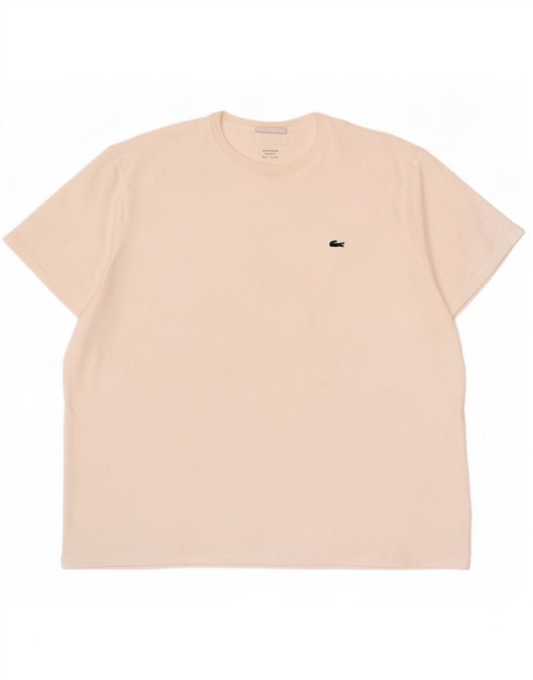 Lacoste Herren-T-Shirt mit normaler Passform, Größe 9 4XL, weiße Baumwolle
