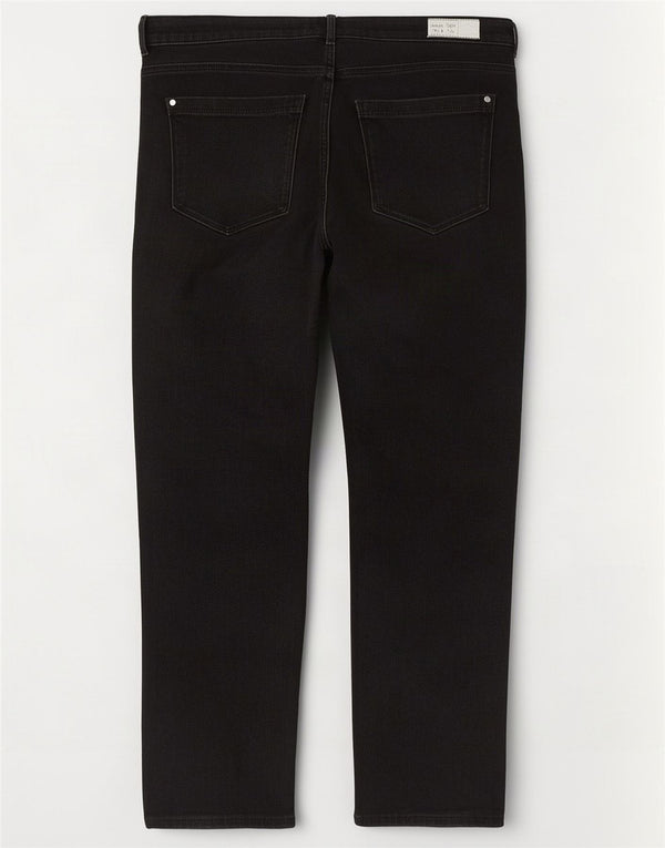 Marks & Spencer Damen Lily Crop Slim Jeans UK 18 XL W36 L26 Schwarze Baumwolle
