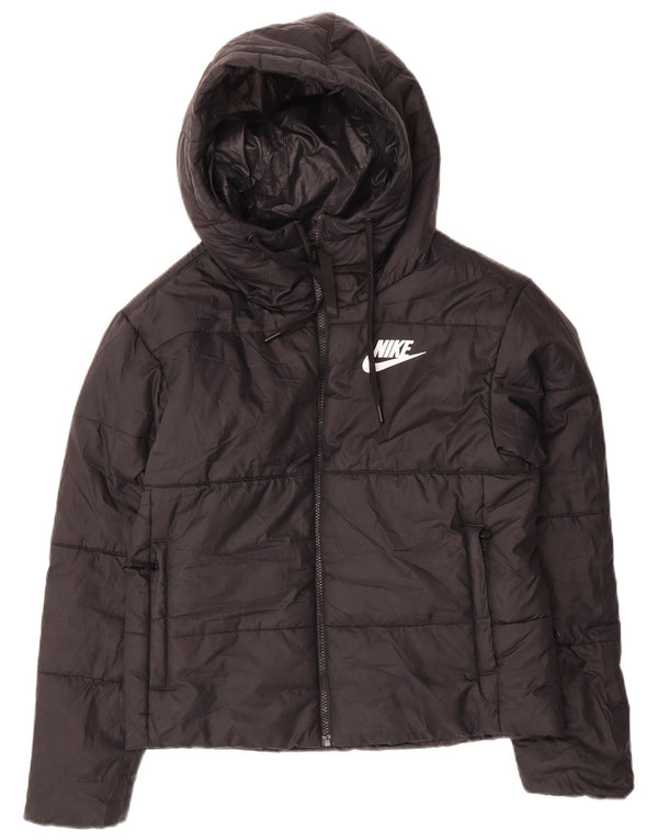 Nike Damen Kapuzenjacke, wendbar, gepolstert, Gr. 10, Schwarz