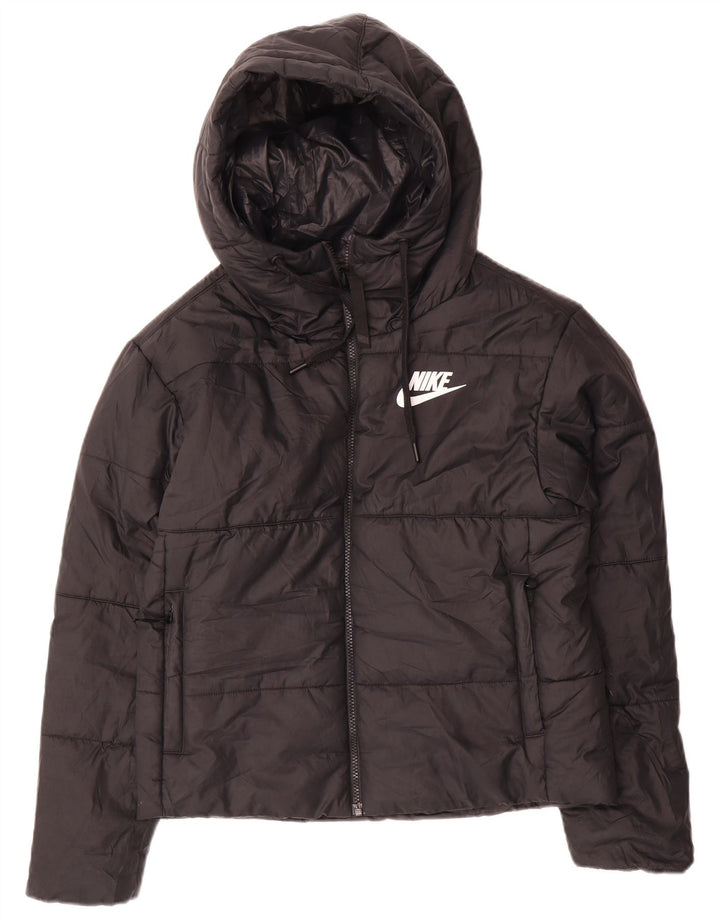 Nike Damen Kapuzenjacke, wendbar, gepolstert, Gr. 10, Schwarz