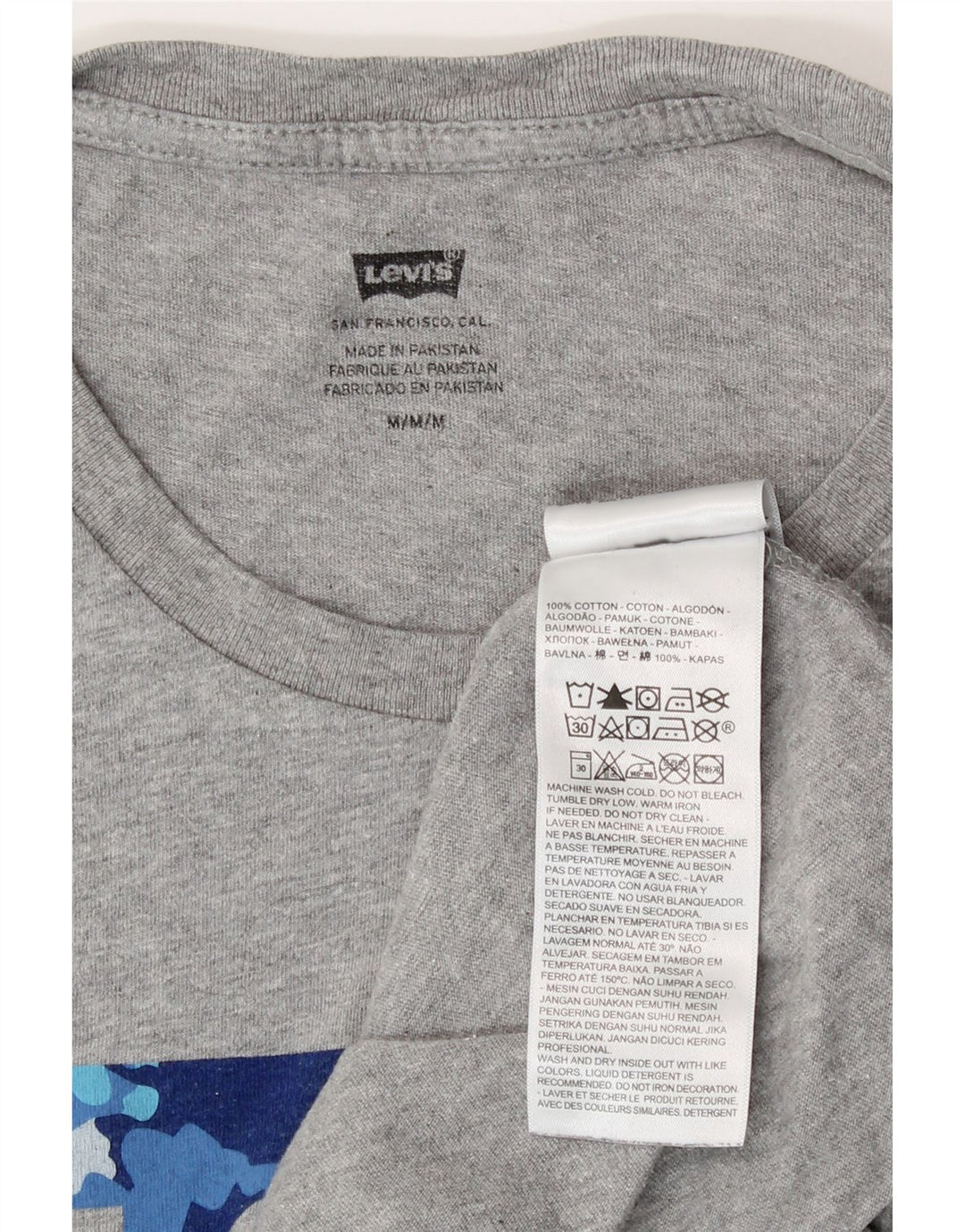 Levi's Herren-T-Shirt mit Grafik, mittelgraue Baumwolle