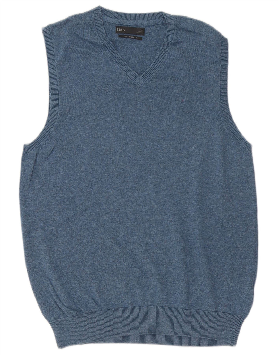 Marks & Spencer Herren-Weste-Tanktop aus mittelblauer Baumwolle