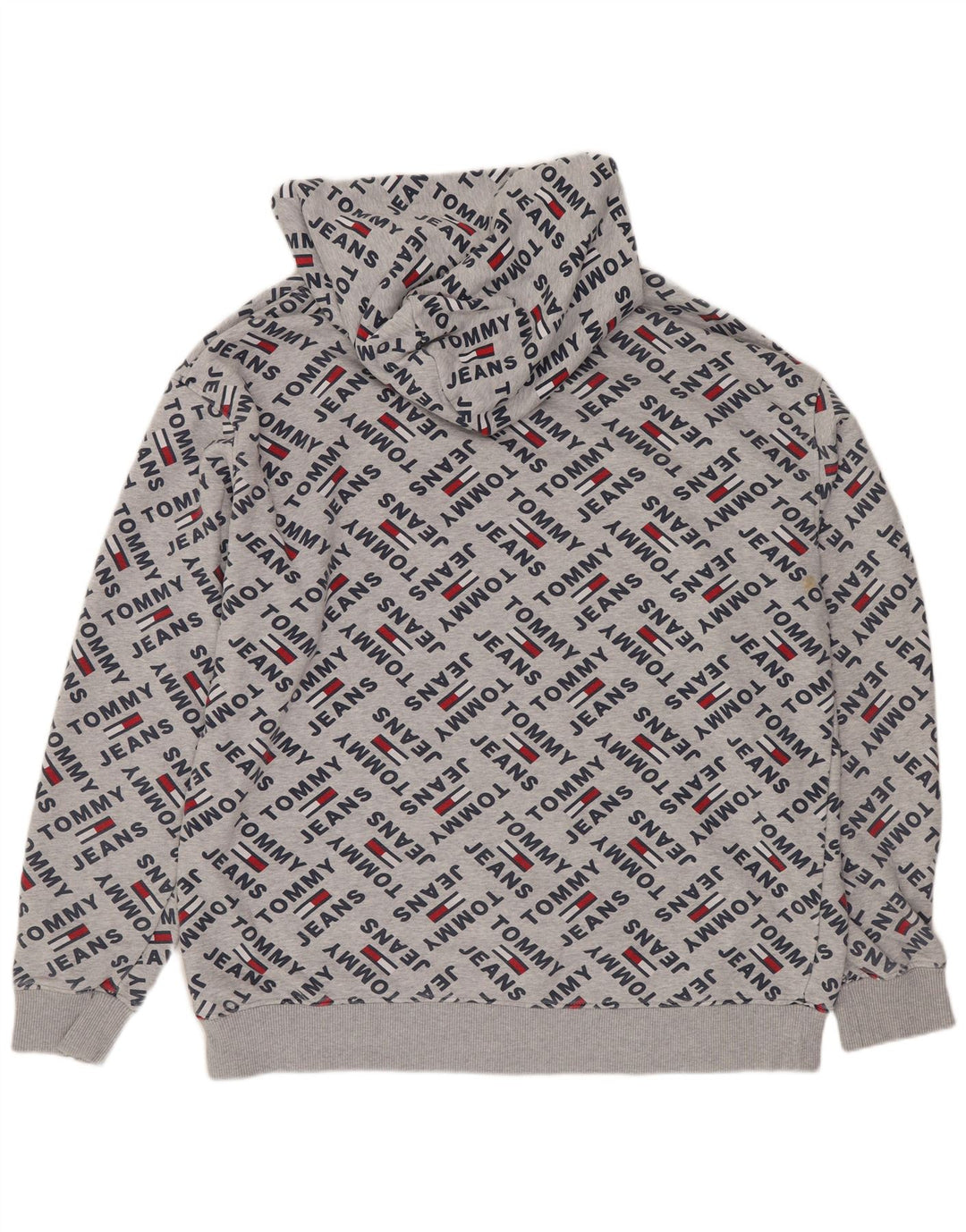 TOMMY HILFIGER Herren Graphic Hoodie Pullover Große graue Baumwolle
