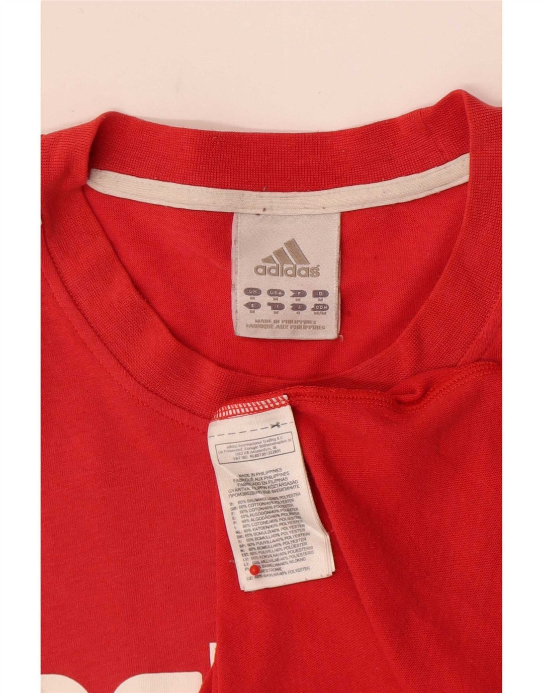 Adidas Herren Grafik-T-Shirt aus mittelroter Baumwolle