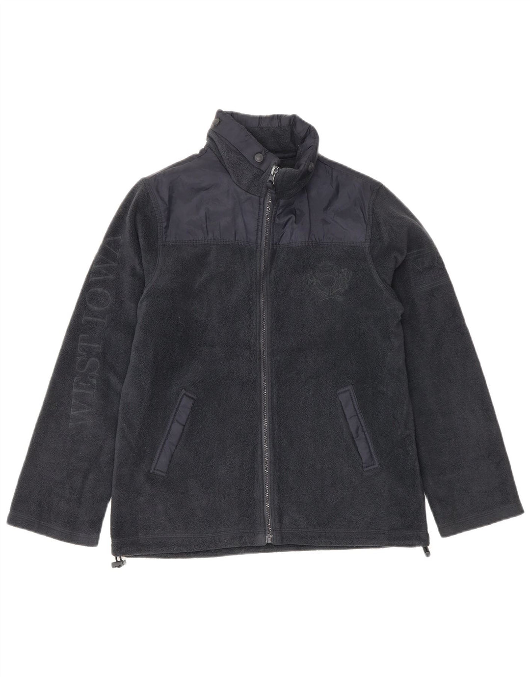 MASSIMO DUTTI Jungen-Fleecejacke mit Grafik, 11–12 Jahre, marineblaues Polyester